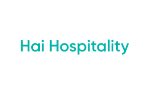 Hai Hospitality teal logo on white background