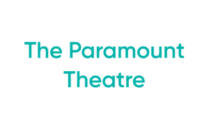 Teal text reading "The Paramount Theatre