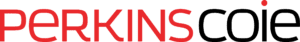 Red PERKINS logo on black background