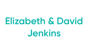 Teal names and ampersand on white background