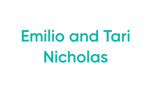 Text reading Emilio and Tari Nicholas