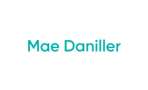 Teal Mae Daniller text on white background