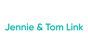 Jennie & Tom Link teal text logo