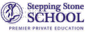 Stepping Stone School logo with circular emblem