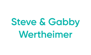 Text reading Steve & Gabby Wertheimer