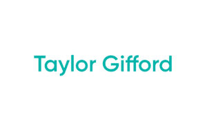 Teal text reading "Taylor Gifford" on white