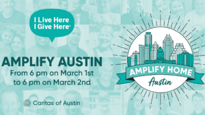 Amplify Austin banner with logo and dates