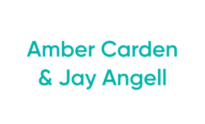 Teal text displaying two names on white background