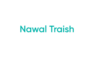 Centered teal text on white background