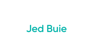Turquoise text logo on white background