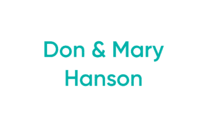 Teal name text on white background