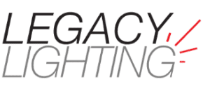 Legacy Lighting logo with red accent marks
