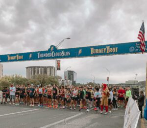 Runners at Turkey Trot starting line