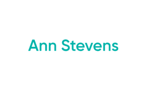 Teal Ann Stevens text on white background