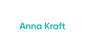 Teal name text on plain white background