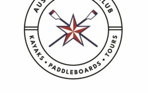 Kayak club logo with star and paddles