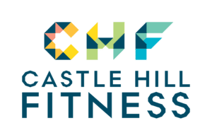 Castle Hill Fitness colorful geometric CHF logo