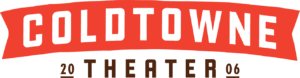 Coldtowne Theater logo on red banner