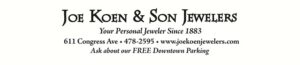 Joe Koen & Son Jewelers sign