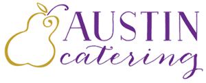 Austin Catering logo with pear icon