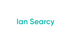 Teal text 'Ian Searcy' on white