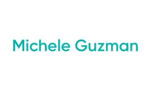 Michele Guzman teal name header