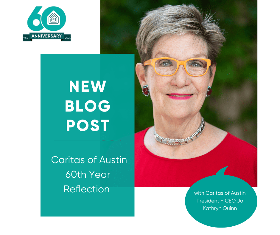 Smiling woman beside New Blog Post graphic