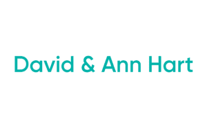Teal text displaying two names with ampersand