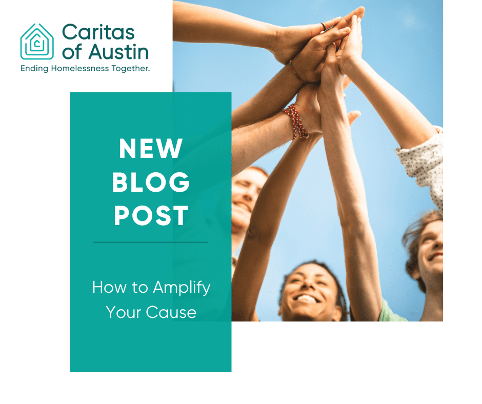 Caritas of Austin volunteers joining hands