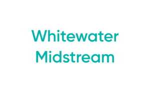 Cropped teal Whitewater Midstream text