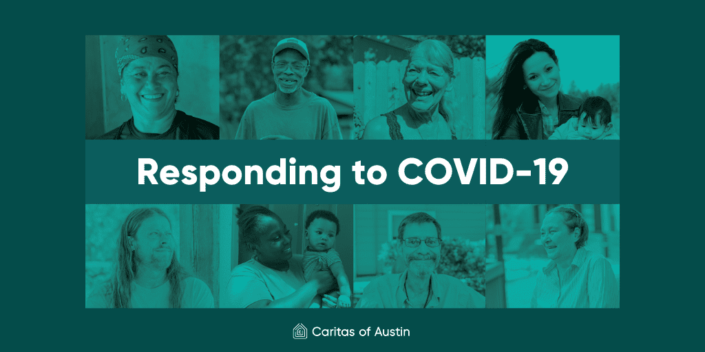 Collage of diverse people with "Responding to COVID-19