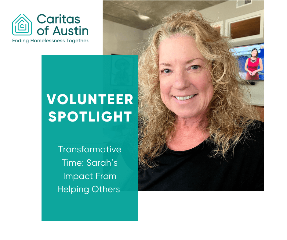 Caritas of Austin volunteer smiling portrait