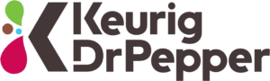 Keurig Dr Pepper logo with colorful droplets
